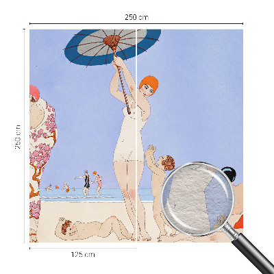 Flis fototapeta za otroško sobo z motivom retro plaže