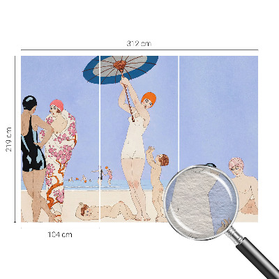 Flis fototapeta za otroško sobo z motivom retro plaže