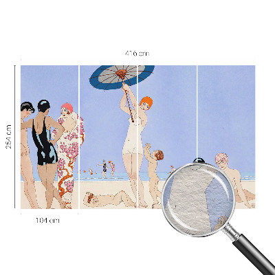 Flis fototapeta za otroško sobo Retro plaža