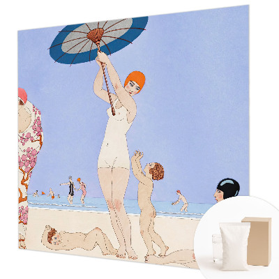 Flis fototapeta za otroško sobo z motivom retro plaže