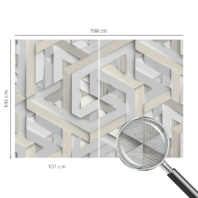 Stenska dekoracija fototapeta Iluzorne oblike