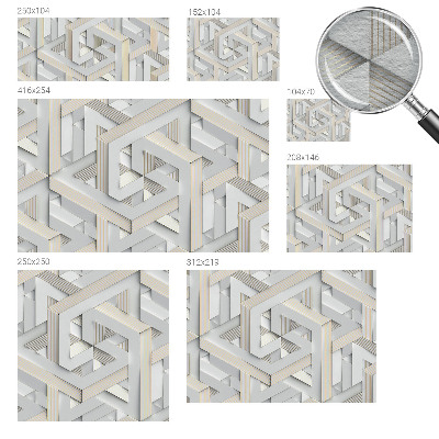 Stenska dekoracija fototapeta Iluzorne oblike