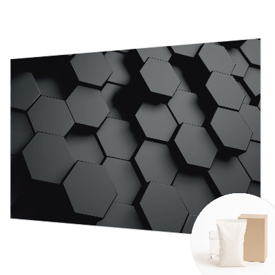 Dekorativna fototapeta z 3D motivom šesterokotnikov