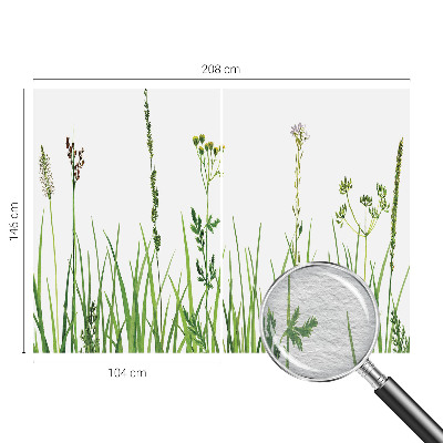 Stenska fototapeta flis z motivom subtilne flore