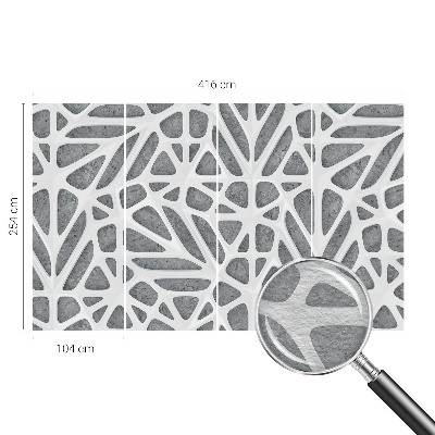 Flis fototapeta za otroško sobo z geometrijskim omrežjem
