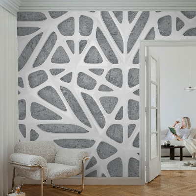 Flis fototapeta za otroško sobo z geometrijskim omrežjem