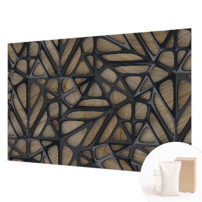 Stenska dekoracija fototapeta Lesena mreža