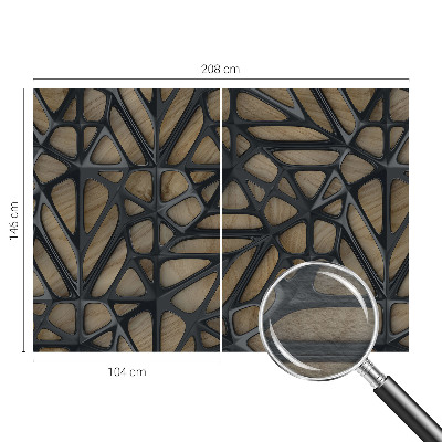 Stenska dekoracija fototapeta Lesena mreža