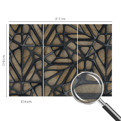 Stenska dekoracija fototapeta Lesena mreža