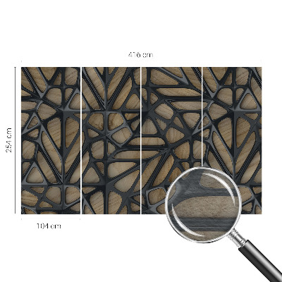 Stenska dekoracija fototapeta Lesena mreža