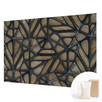 Stenska dekoracija fototapeta Lesena mreža