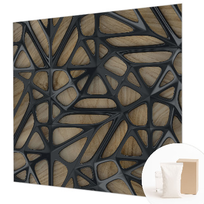 Stenska dekoracija fototapeta Lesena mreža