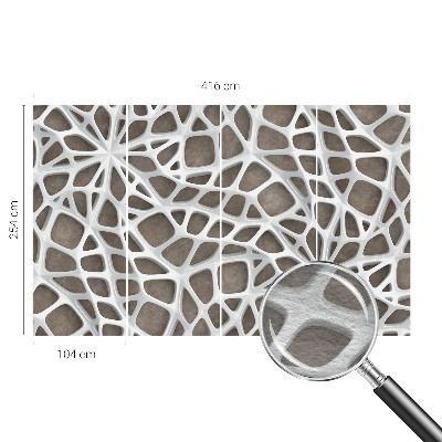 Tiskana fototapeta flis z geometrijskim omrežjem