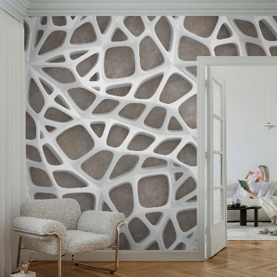 Tiskana fototapeta flis z geometrijskim omrežjem