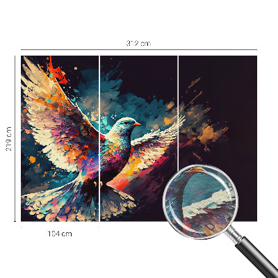 Flis fototapeta za otroško sobo Barvita ptica