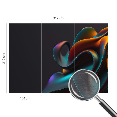 Stenska dekoracija fototapeta z barvitim vrtincem