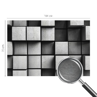 Fototapeta za spalnico z motivom geometrijskih kock