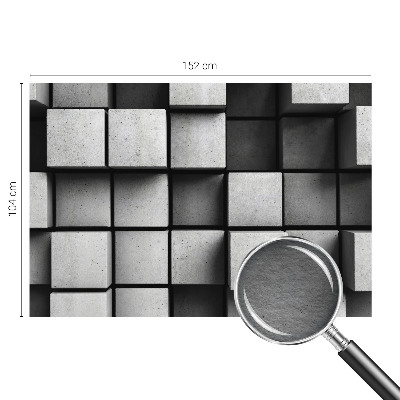 Fototapeta za spalnico z motivom geometrijskih kock