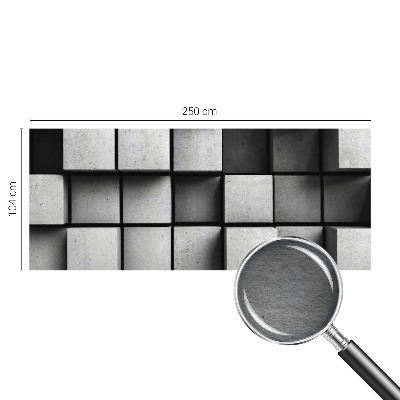 Fototapeta za spalnico z motivom geometrijskih kock