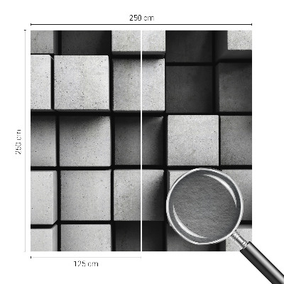 Fototapeta za spalnico z motivom geometrijskih kock
