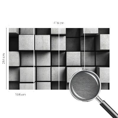 Fototapeta za spalnico z motivom geometrijskih kock