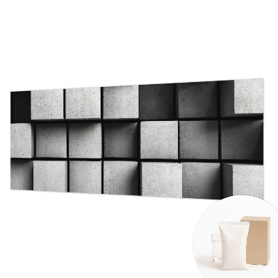 Fototapeta za spalnico z motivom geometrijskih kock