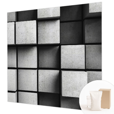 Fototapeta za spalnico z motivom geometrijskih kock