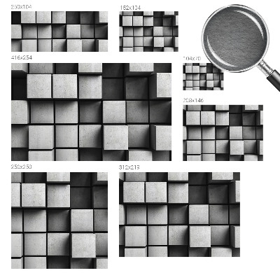 Fototapeta za spalnico z motivom geometrijskih kock