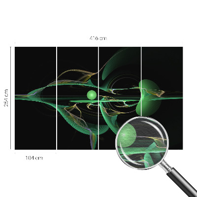 Tiskana fototapeta flis Zeleni valovi