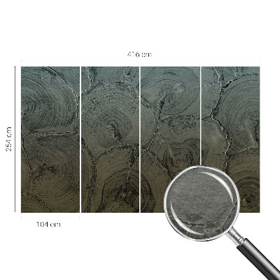 Tiskana fototapeta flis Leseni obroči