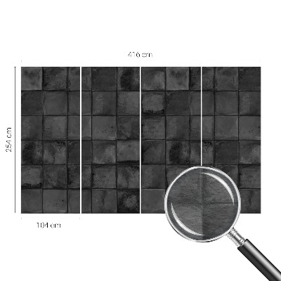 Fototapeta za dnevno sobo v motivu sivih ploščic