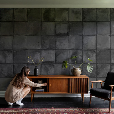 Fototapeta za dnevno sobo Sive ploščice