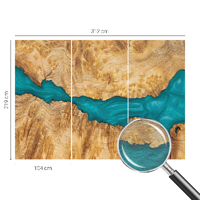 Stenska fototapeta flis Les in smola