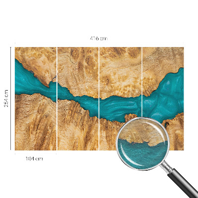 Stenska fototapeta flis Les in smola