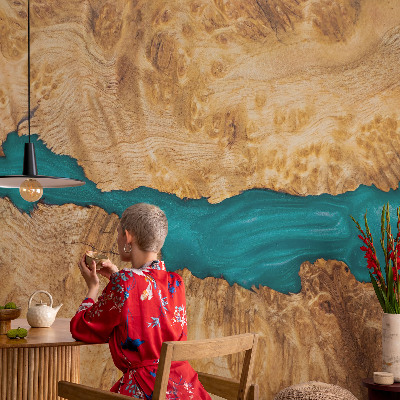 Stenska fototapeta flis Les in smola