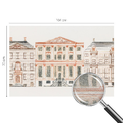Fototapeta za dnevno sobo z motivom klasičnih stavb