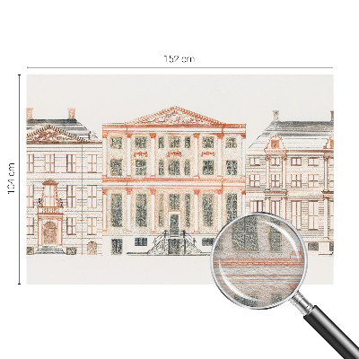 Fototapeta za dnevno sobo z motivom klasičnih stavb