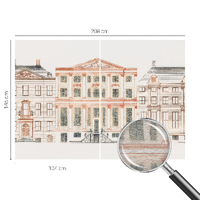 Fototapeta za dnevno sobo z motivom klasičnih stavb