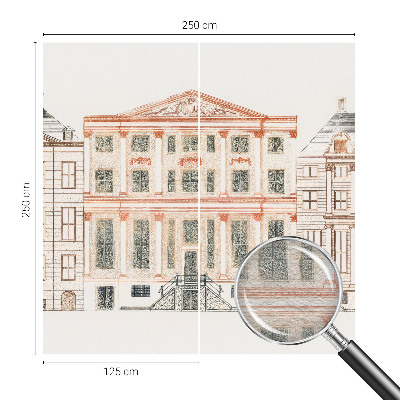 Fototapeta za dnevno sobo z motivom klasičnih stavb