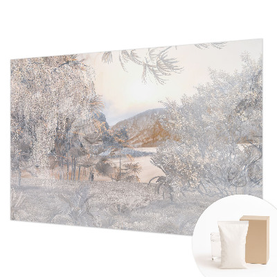 Tiskana fototapeta flis z motivom narave v umirjenih odtenkih