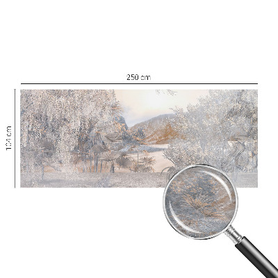Tiskana fototapeta flis z motivom narave v umirjenih odtenkih