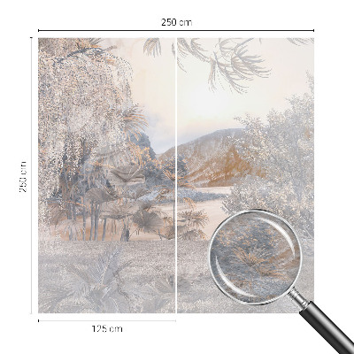 Tiskana fototapeta flis z motivom narave v umirjenih odtenkih