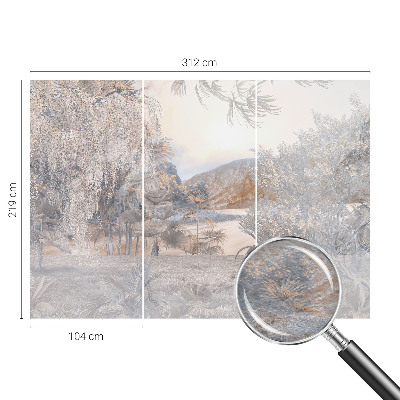 Tiskana fototapeta flis z motivom narave v umirjenih odtenkih