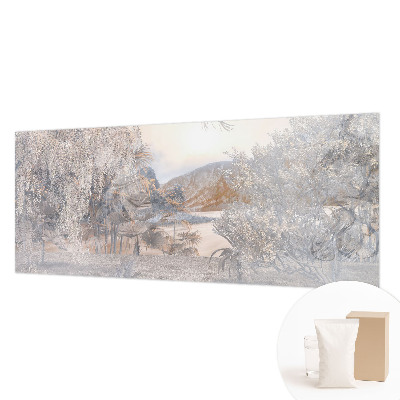 Tiskana fototapeta flis z motivom narave v umirjenih odtenkih