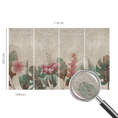 Netkana fototapeta s subtilnim motivom flore