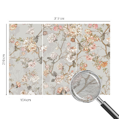 Stenska fototapeta flis Romantični vzorec