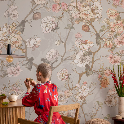 Stenska fototapeta flis Romantični vzorec