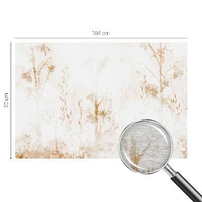 Tiskana fototapeta flis z botaničnim motivom v elegantnem stilu