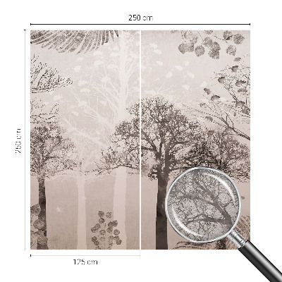 Fototapeta za spalnico z motivom nežnih dreves