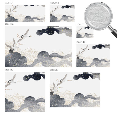 Moderna fototapeta Žerjavi v letu